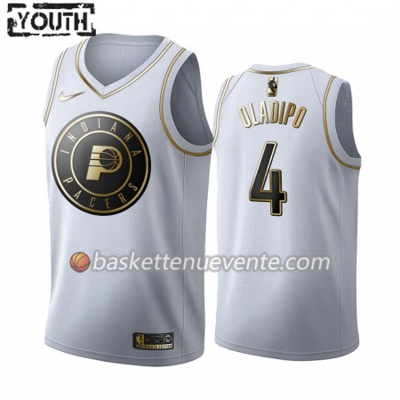 Maillot Basket Indiana Pacers Victor Oladipo 4 2019-20 Nike Blanc Golden Edition Swingman - Enfant